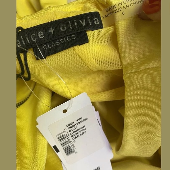 NWT Alice + Olivia Delora Fitted Mock Neck Dress - Picture 5 of 5